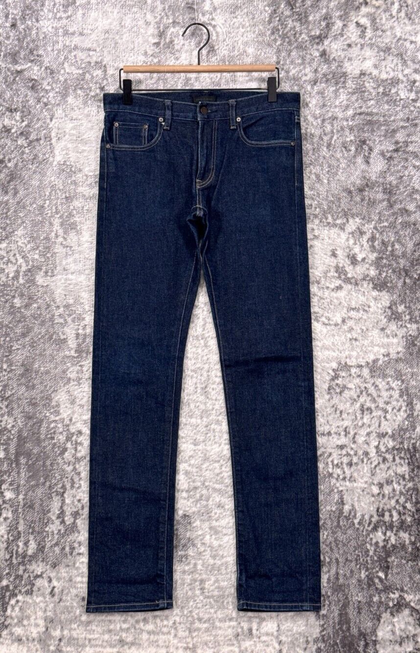Uniqlo Jeans 30 x 32 Mens Slim Straight Selvedge Kaihara Raw Denim